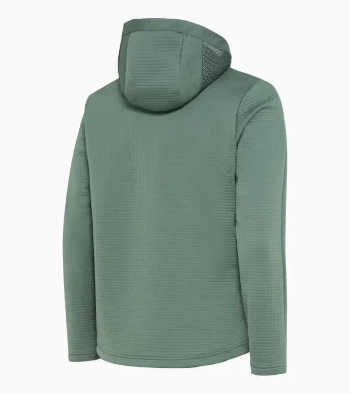 PORSCHE DESIGN Hooded sweat jacket Bunda Mikina pro volný čas na zip s kapucí eukalyptová zelená