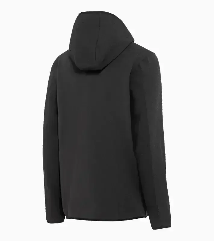 PORSCHE DESIGN EvoKNIT® midlayer jacket Mikina pletená s přední kapsou a kapucí černá