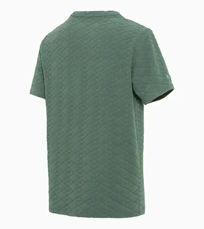 PORSCHE DESIGN Summer T-shirt Tričko s výstřihem ke krku a reliéfním vzorem eukalyptová zelená