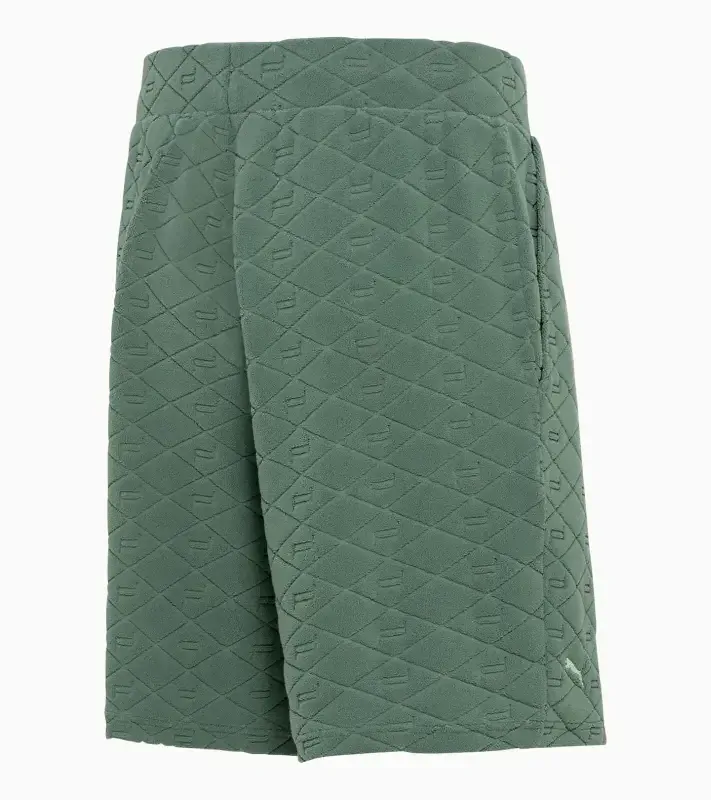 PORSCHE DESIGN Summer shorts Kalhoty krátké s reliéfním vzorem eukalyptová zelená