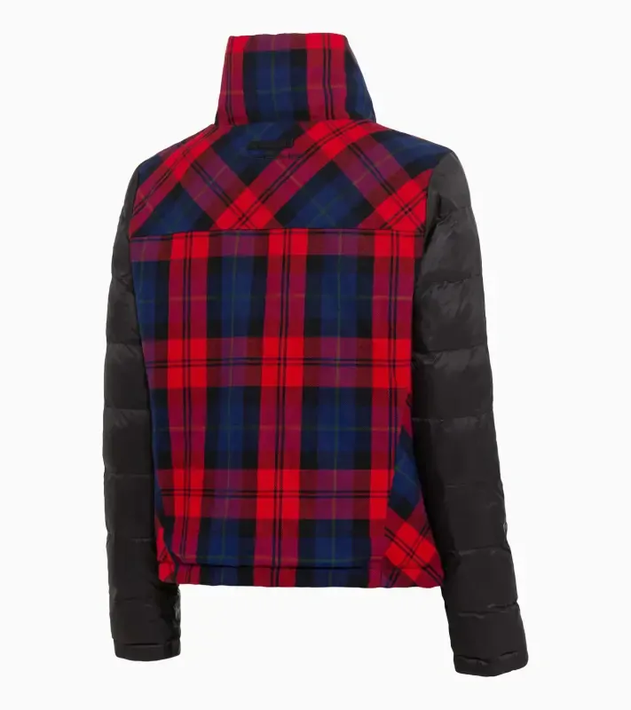 PORSCHE Reversible women's jacket Turbo No. 1 Bunda dámská oboustranná kostkovaná a černá