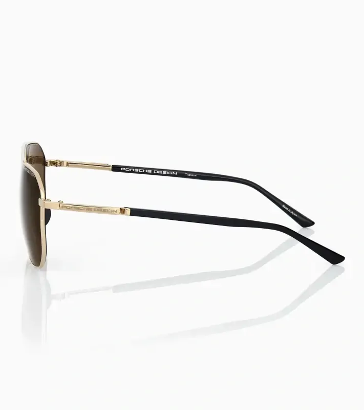 PORSCHE DESIGN Sunglasses P´8967 Sluneční brýle zlatočerné s hnědými skly