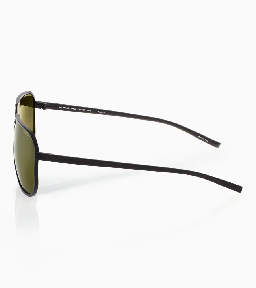 PORSCHE DESIGN Sunglasses P´8971 sluneční brýle černé se zelenými skly pol.