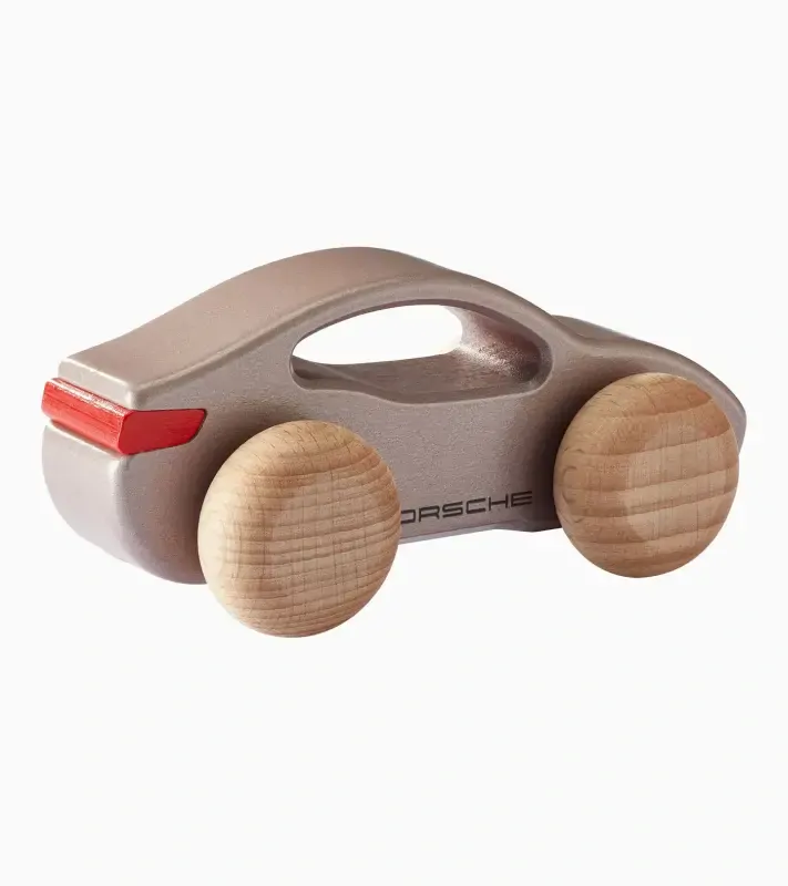 PORSCHE Wooden Car Taycan Autíčko ze dřeva béžová