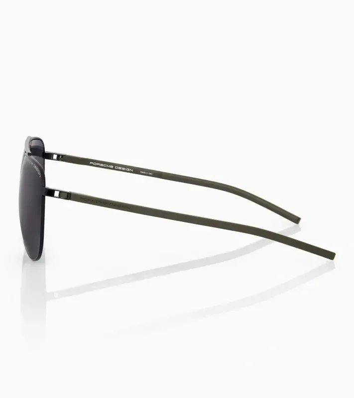 PORSCHE DESIGN Sunglasses P´8968 Sluneční brýle pilotky černoolivové s polarizovanými skly v šedé