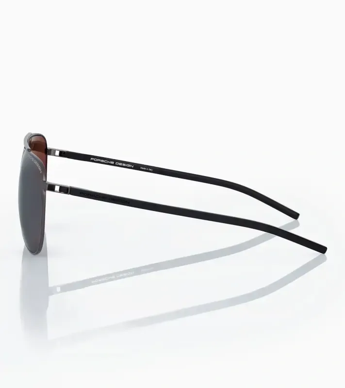 PORSCHE DESIGN Sunglasses P´8968 Sluneční brýle pilotky černošedé s hnědými polarizovanými skly