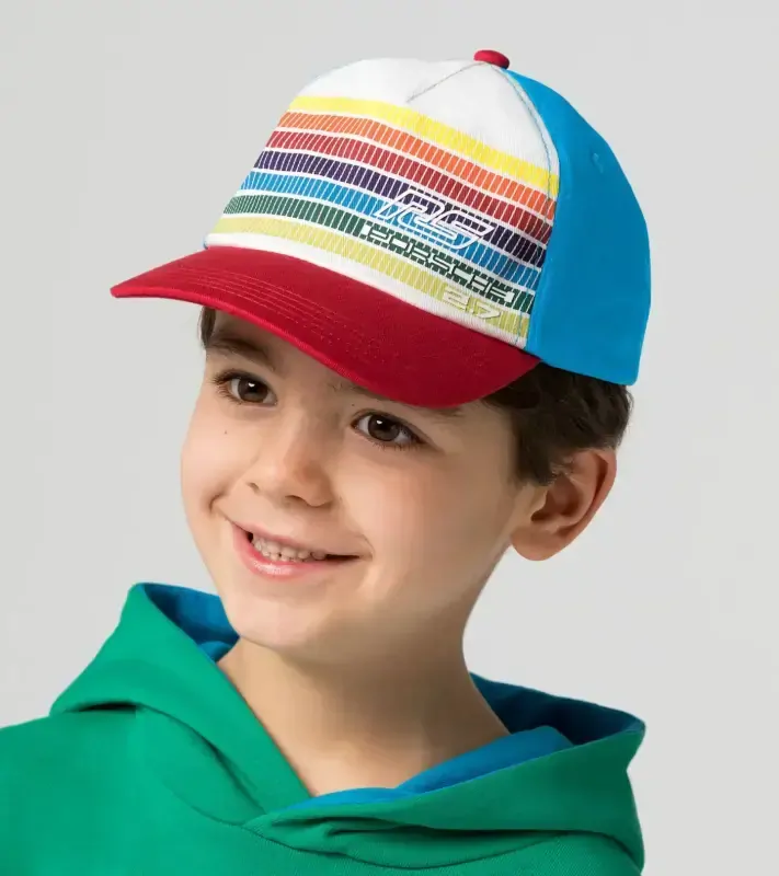 PORSCHE Kids Cap RS 2.7 Čepice kšiltovka pro děti s logem a pruhy