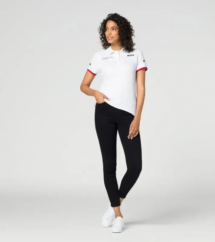 PORSCHE Women's polo shirt Motorsport Polokošile tričko dámské sportovní s logem bílá