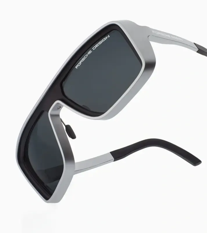 PORSCHE DESIGN Sunglasses P´8952 Iconic Curved Sluneční brýle stříbrné s polarizovanými skly šedé