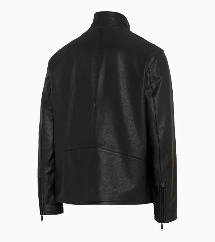 PORSCHE DESIGN Roadster leather jacket Bunda kožená klasického střihu černá