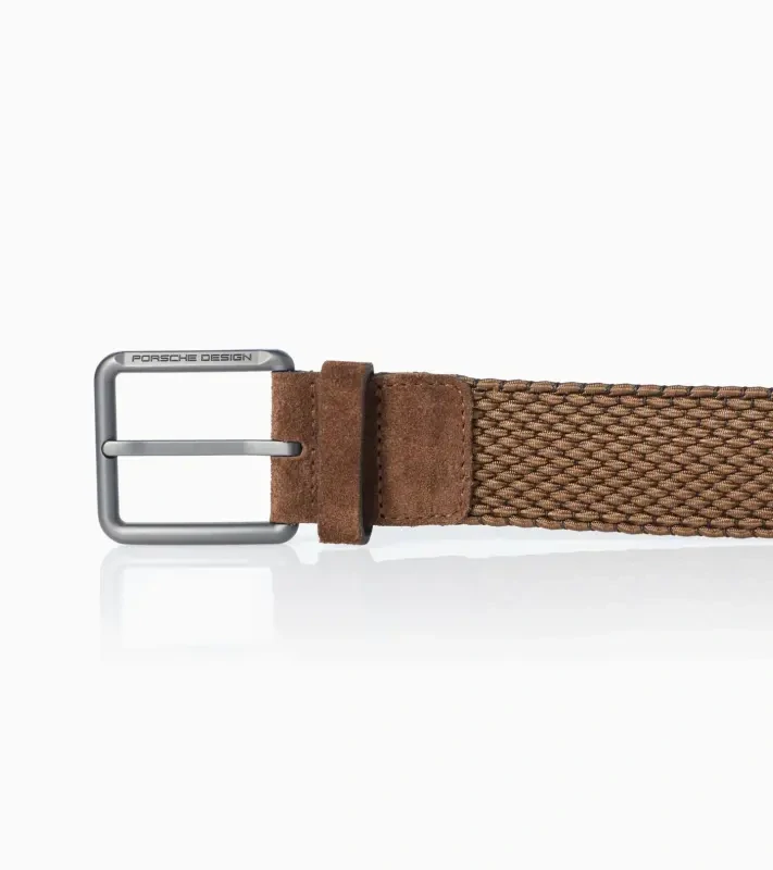 PORSCHE DESIGN Casual Pin Buckle Chino Belt Módní ležérní pásek se sponou koňakově hnědý šířka 4 cm