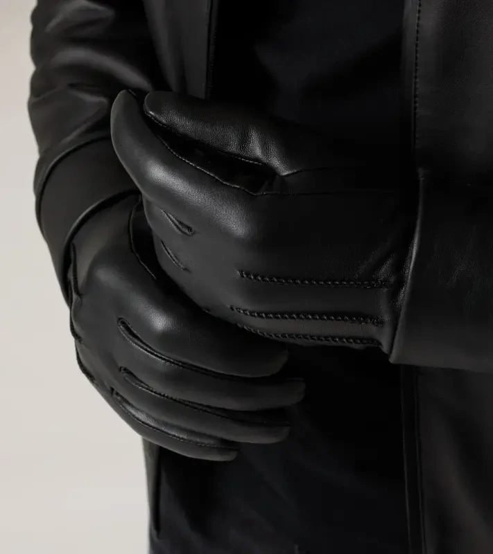 PORSCHE DESIGN Leather gloves Rukavice kožené černá