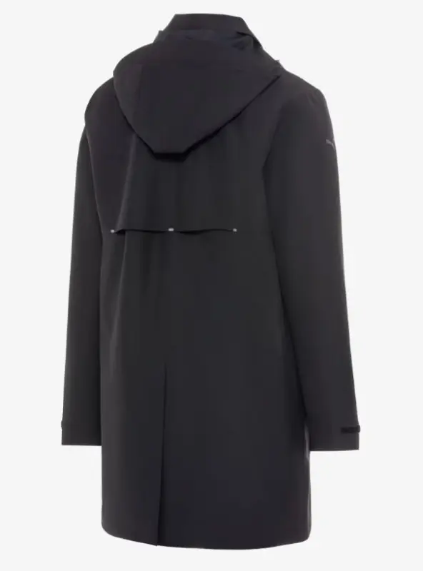 PORSCHE DESIGN Trench coat Trenčkot kabát pro chladnější počasí s odepínací kapucí černá