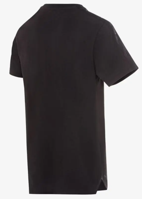 PORSCHE DESIGN Leisure T-shirt Tričko sportovní s kulatým výstřihem a s černým lemem a logem na rukávu černá
