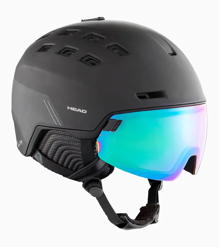PORSCHE HEAD Ski Helmet Helma lyžařská s integrovaným samozatmavovacím hledím a systémy Sphere Fit a MIPS černá