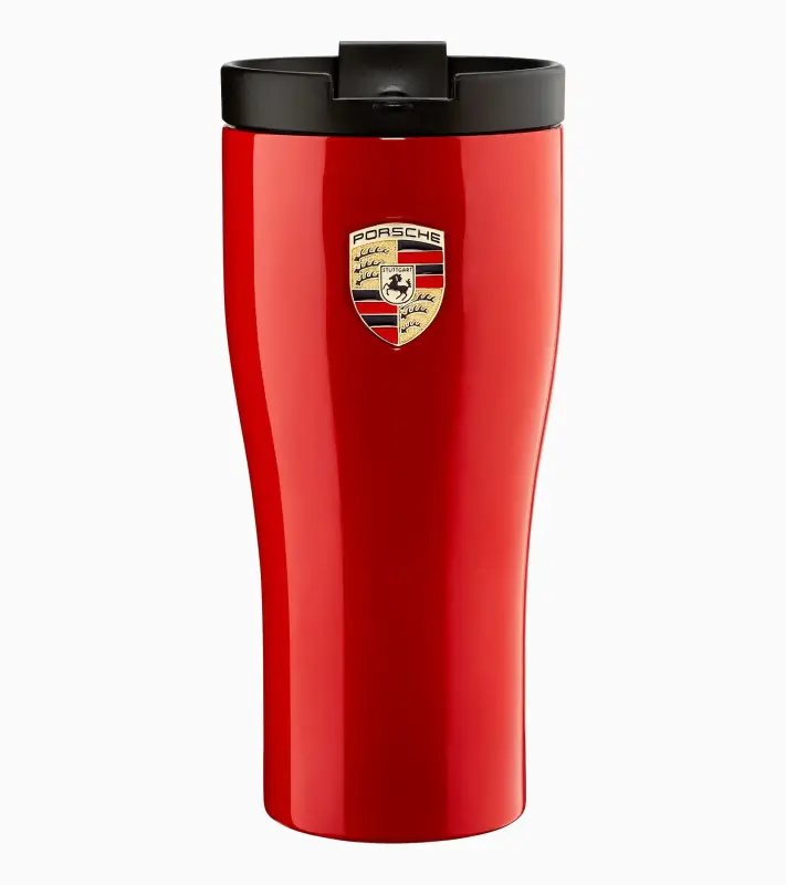 PORSCHE Thermal travel cup MARTINI RACING® Termoska v barvách sportovních vozů červenobílá 460 ml
