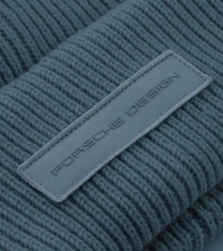 PORSCHE DESIGN Cashmere Beanie Čepice zimní z kašmíru a merina modrošedá
