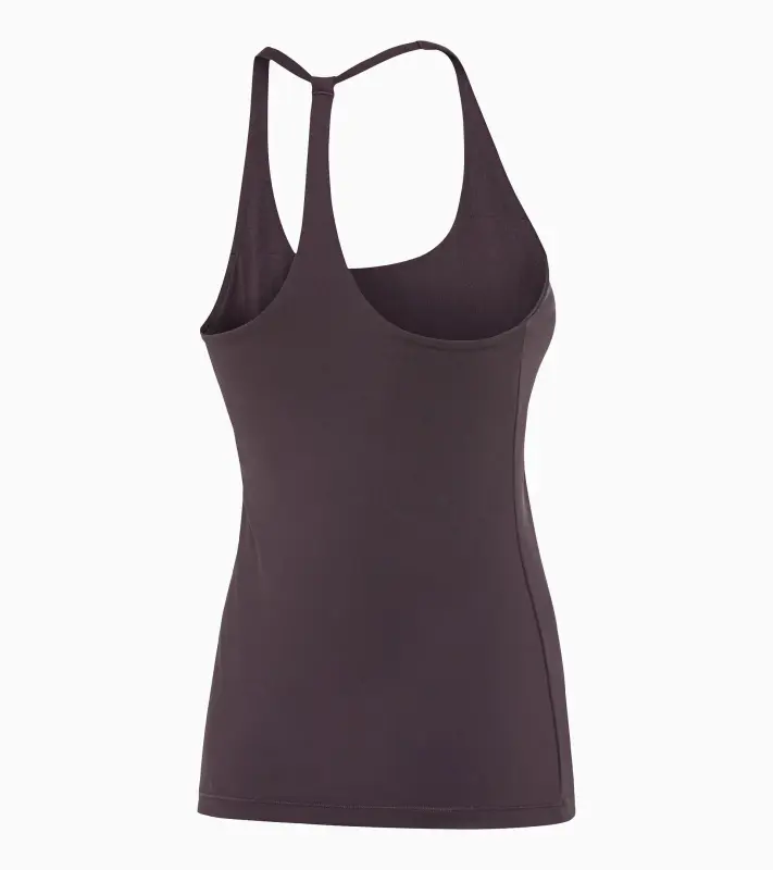 PORSCHE Women's Tank Top Yoga Capsule Collection Tílko dámské volnočasové fitness yoga ostružinová