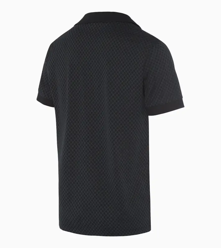 PORSCHE DESIGN Seasonal Polo T-shirt Tričko s límečkem žakárové bavlněné černá se vzorem