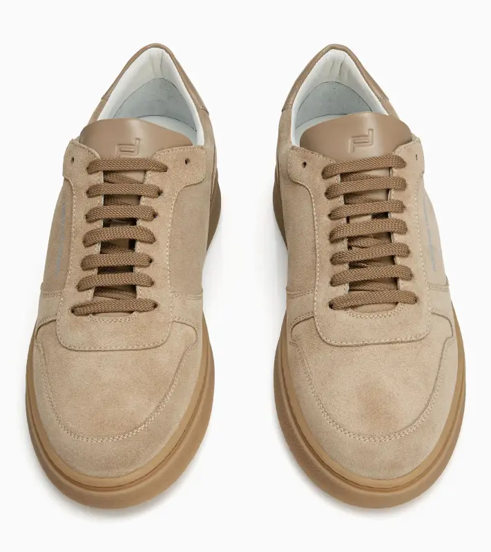 PORSCHE DESIGN Gumsole Trainers Obuv teniska kožená volnočasová pískově béžová
