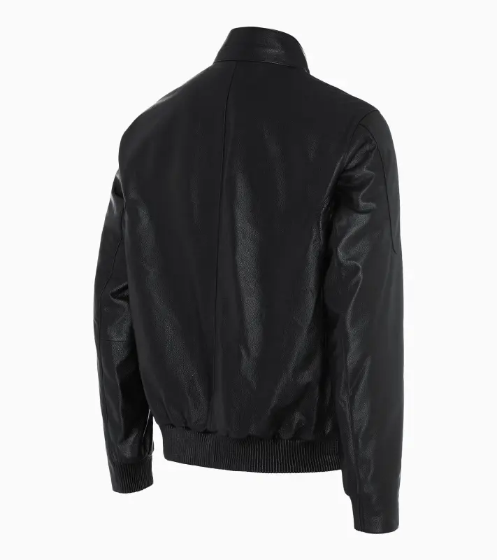 PORSCHE DESIGN Cabrio Leather Jacket Bunda kožená s odnímatelným límcem a podšívkou černá