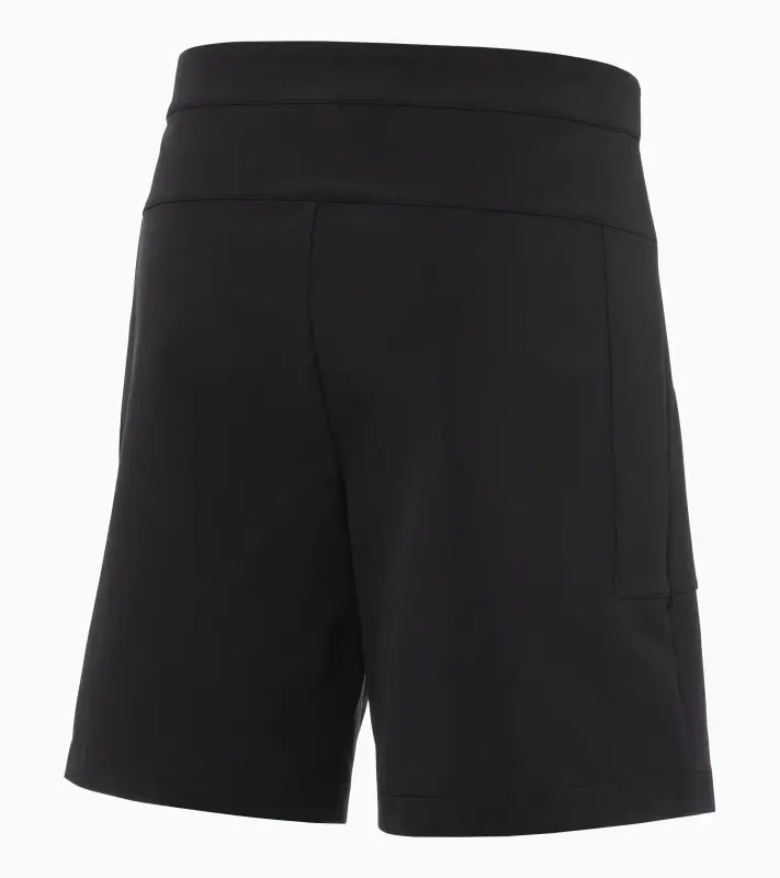 PORSCHE DESIGN Leisure shorts Krátké kalhoty šortky s elastickým pasem a logem černá