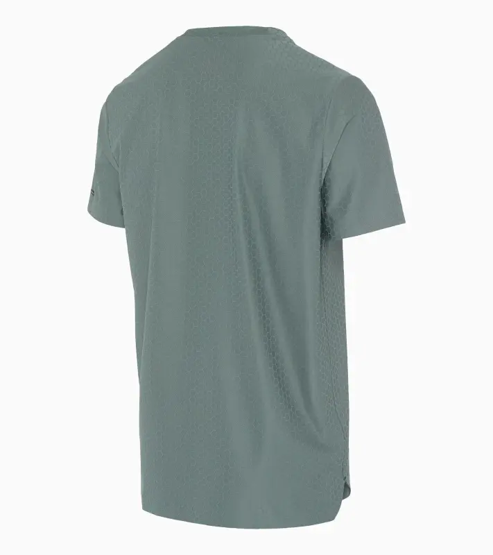 PORSCHE DESIGN Hexagon T-shirt Tričko volnočasové sportovní s kulatým výstřihem logem a šestihranným vzorem mátová zelená