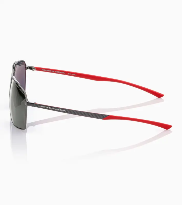 PORSCHE DESIGN Sunglasses P´8977 Sluneční brýle z uhlíkových vláken červenošedé s kouřovými polarizovanými skly