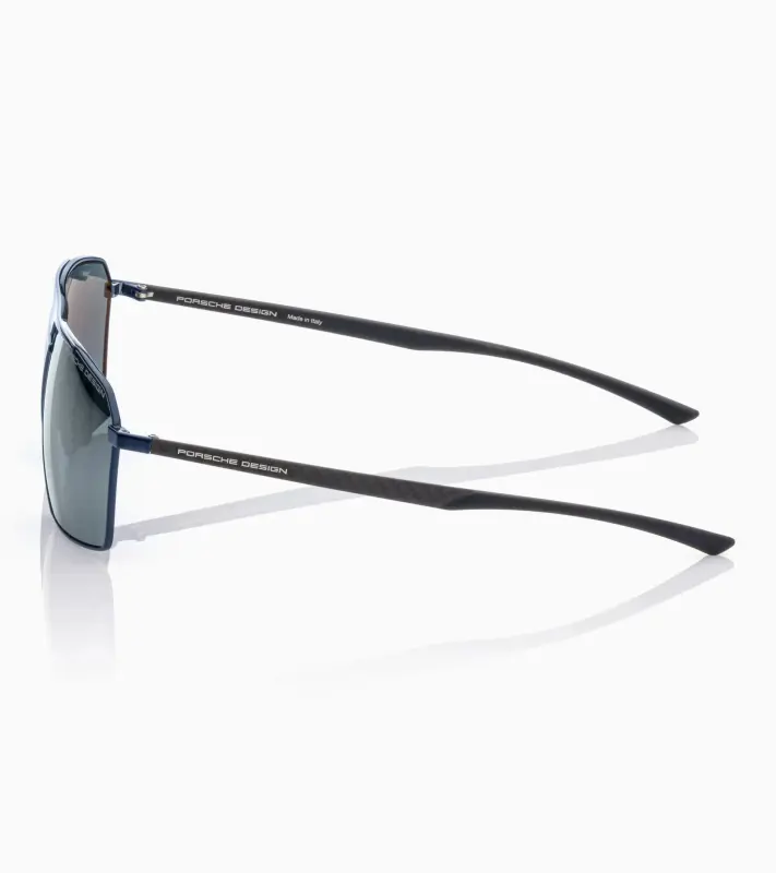 PORSCHE DESIGN Sunglasses P´8977 Sluneční brýle z uhlíkových vláken modročerné s modrými skly se zrcadlovým efektem