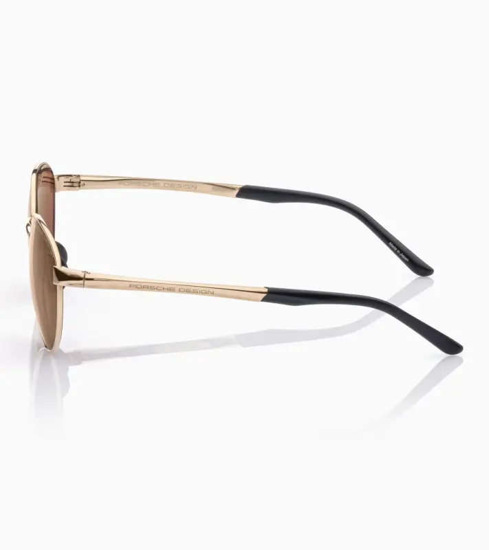PORSCHE DESIGN Sunglasses P´8985 Sluneční brýle z titanu černozlaté s hnědými polarizovanými skly