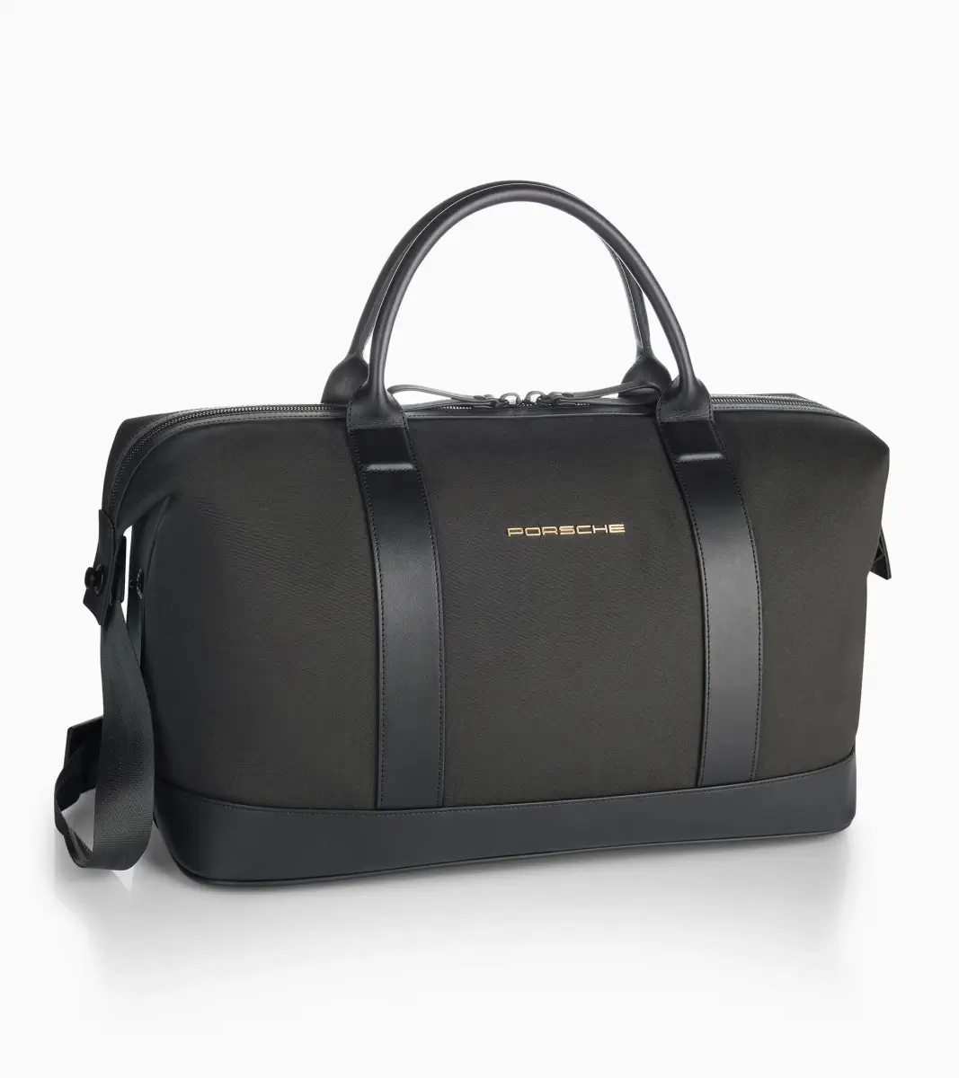 PORSCHE Travel bag Heritage cestovní taška černá se zlatým logem