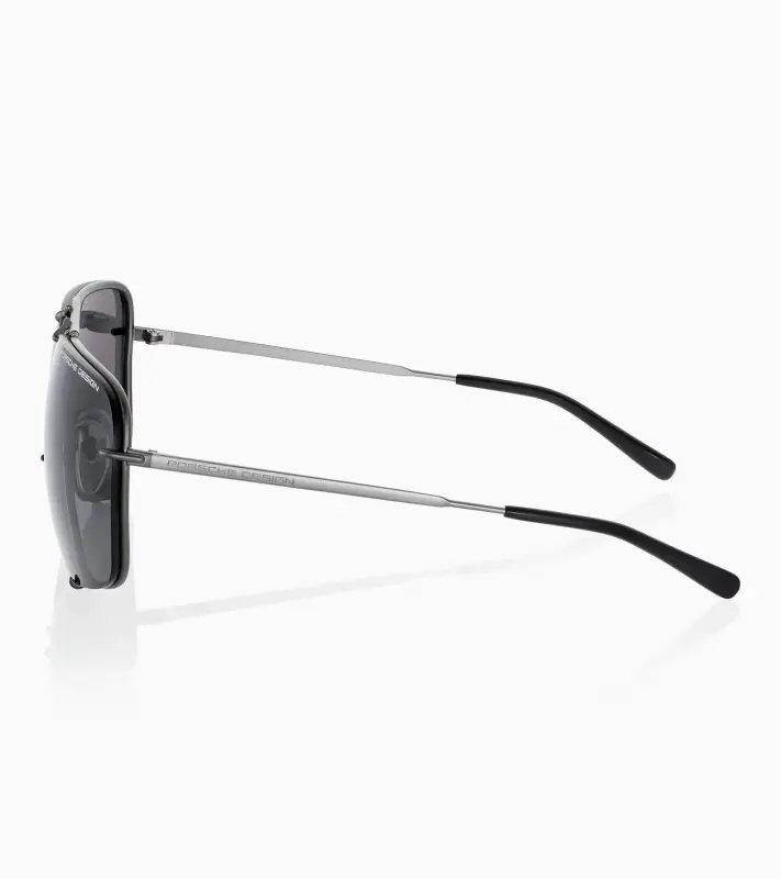 PORSCHE DESIGN Sunglasses P´8928 Turbonite Limited Edition Sluneční brýle Pilotky z titanu stříbrné s vyměnitelnými skly kouřové a zelené