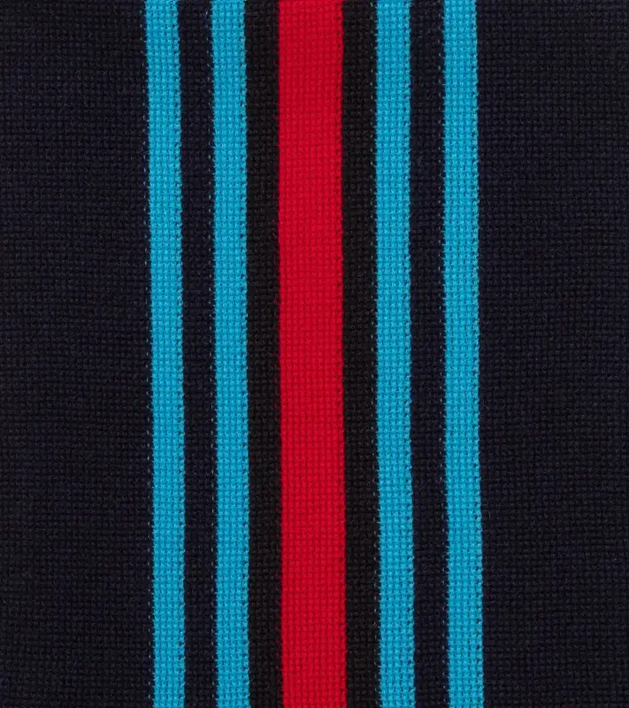 Scarf MARTINI RACING® Šála pletená v ikonických barvách sportovních vozů tmavě modrá