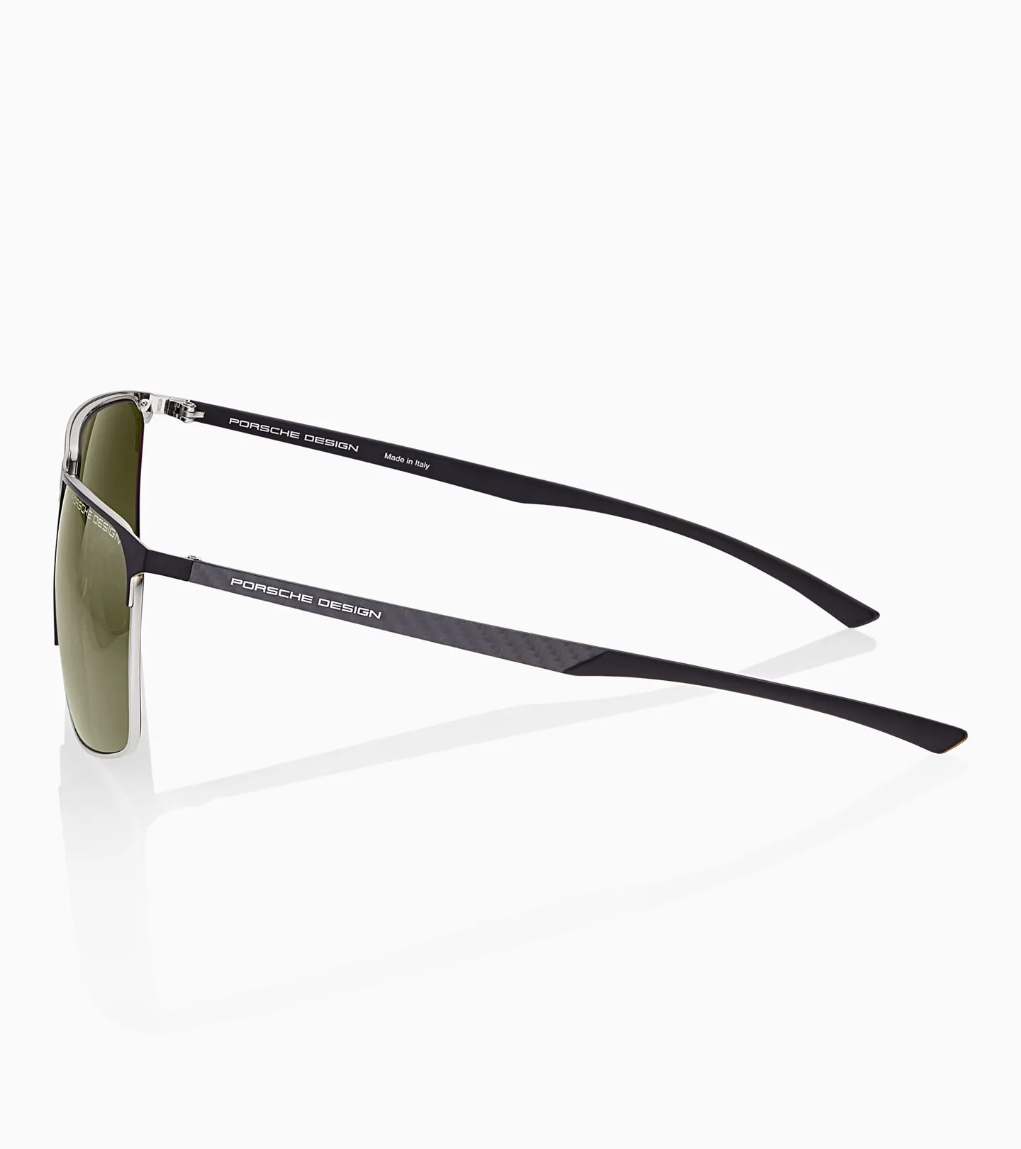 PORSCHE DESIGN Sunglasses P´8964 Sluneční brýle z uhlíkových vláken černošedá polarizovaná zelená skla v gradientu