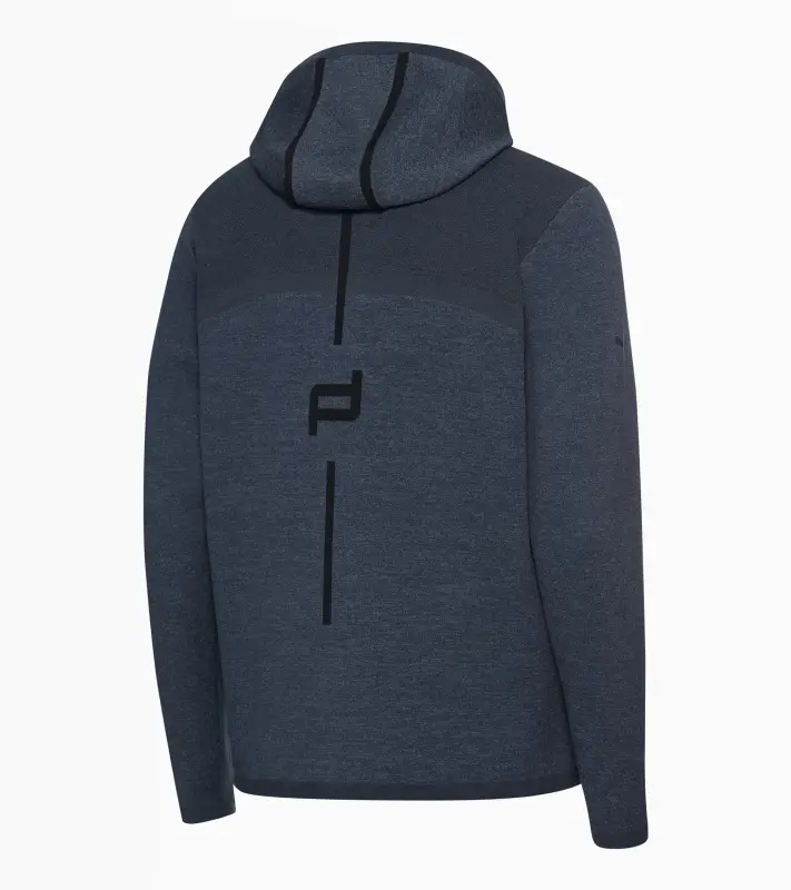 PORSCHE DESIGN Hybrid jacket Bunda prošívaná se vzorem hexagon s pletenými rukávy tmavě modrá