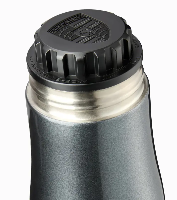 PORSCHE Thermally insulated bottle Termo láhev dvoustěnná šedá metalíza