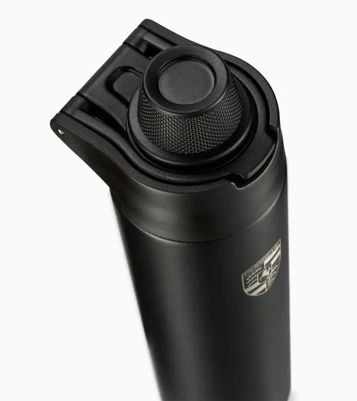 PORSCHE Thermal drinking bottle Termoska dvoustěnná se znakem 550ml matná černá