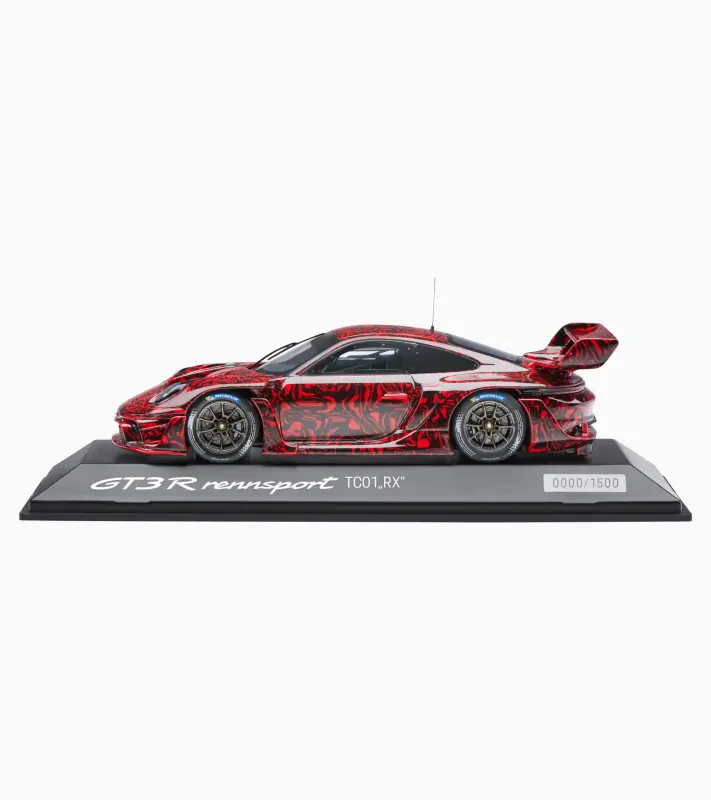 PORSCHE 911 GT3 R rennsport Limited Edition Model 1:43 červenočerná kombinace