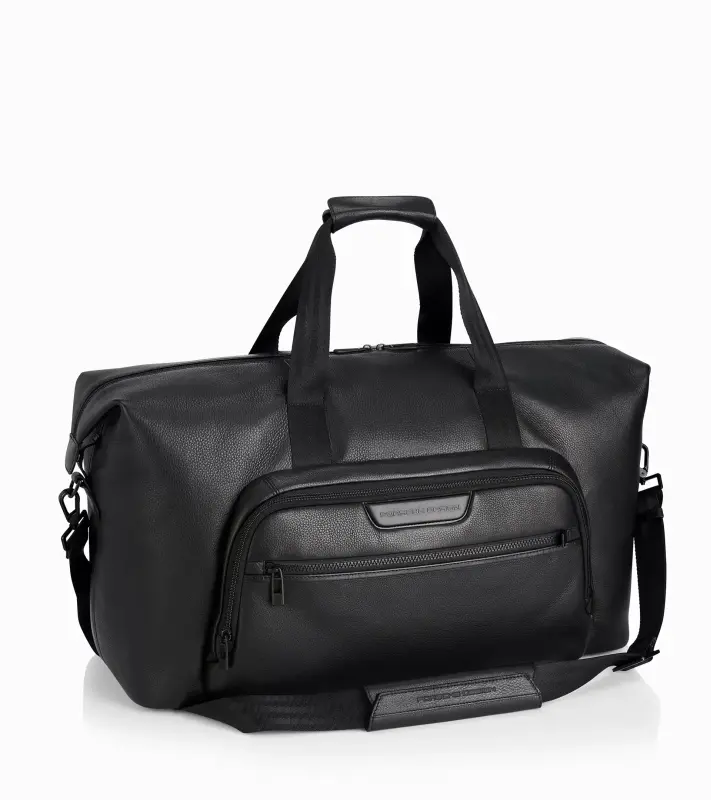 PORSCHE DESIGN Roadster Leather Weekender Zavazadlo taška velká cestovní s vnitřním organizérem a kapsami na zip černá