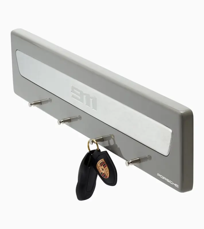 PORSCHE 911 key rack Věšák na klíče se 4 háčky v barvách sportovních vozů ledovcová šedá