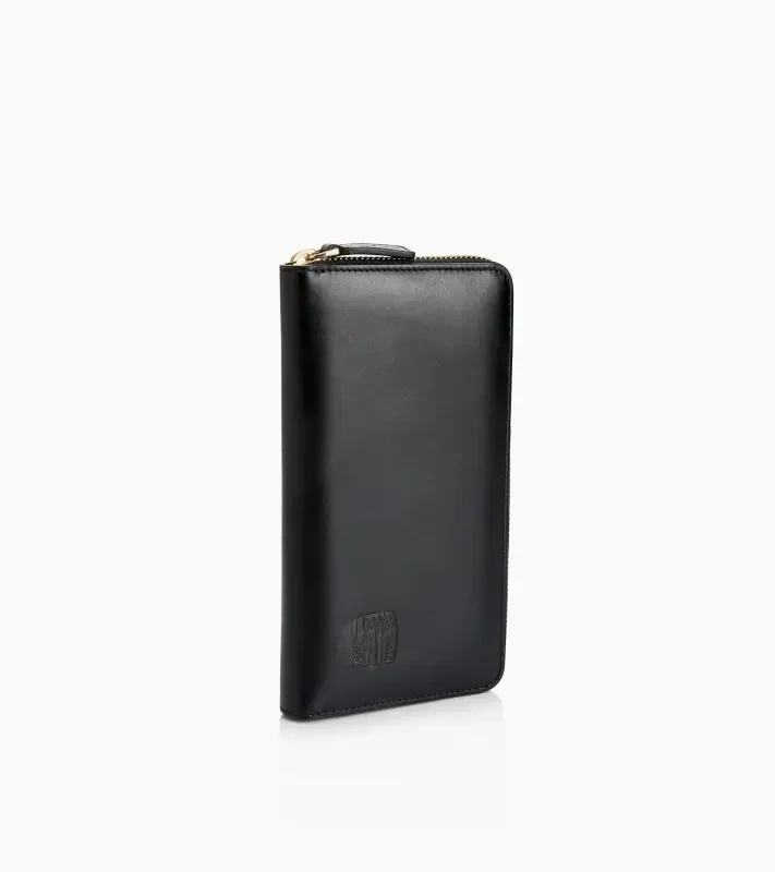PORSCHE Women's wallet Essential Peněženka dámská na karty, bankovky a drobné černá kožená na zip