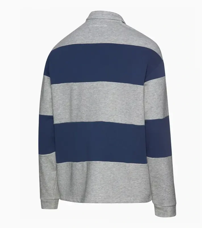 Porsche Race Americana jumper Porsche Legacy x PUMA Svetr s límečkem a knoflínky tmavě modrá s pruhy