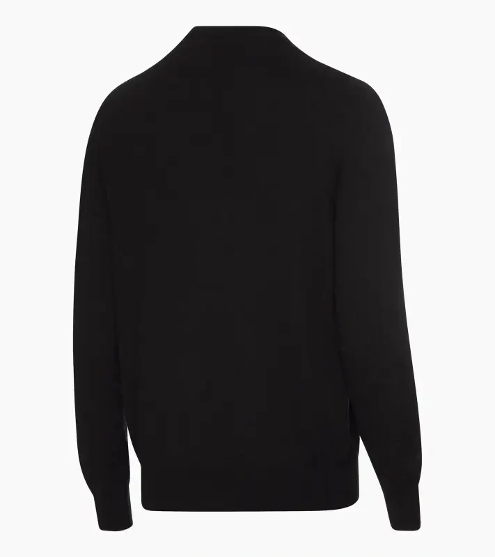 PORSCHE DESIGN Crew-neck Pullover Svetr žakárový pulovr s výstřihem ke krku tmavě modrá