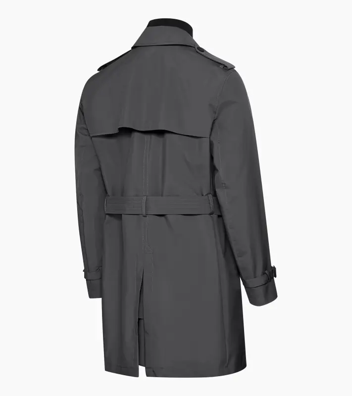 PORSCHE DESIGN Trench Coat Trenčkot kabát pro chladnější počasí s odnímatelnou vsadkou šedá