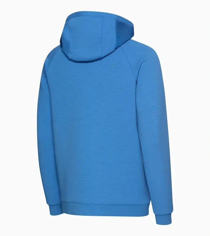PORSCHE DESIGN Hooded Sweat Jacket Mikina na zip s kapucí decentními logy světle modrá