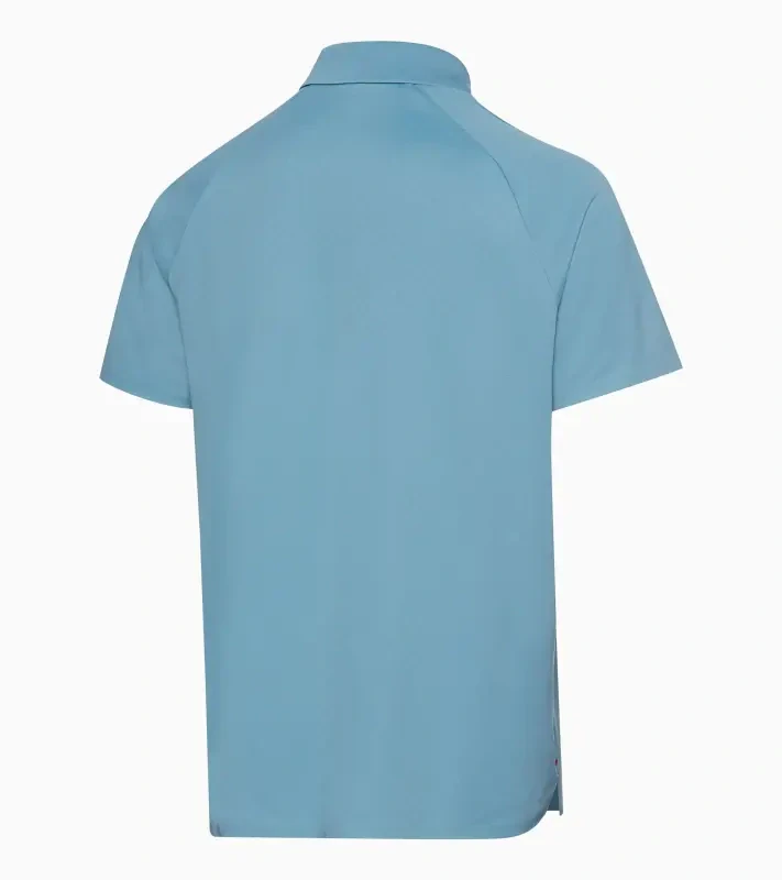 PORSCHE DESIGN Sport-Tex Jacquard Polo Shirt Polokošile tričko žakárové s límečkem a knoflíčky světle modrá