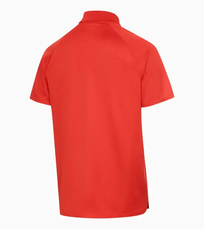 PORSCHE DESIGN Sport-Tex Jacquard Polo Shirt Polokošile tričko žakárové s límečkem a knoflíčky lávově oranžová