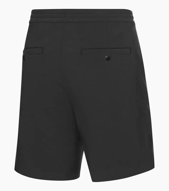 PORSCHE DESIGN Active shorts Kalhoty krátké šortky funkční s drukem a stahovací šňůrkou černá