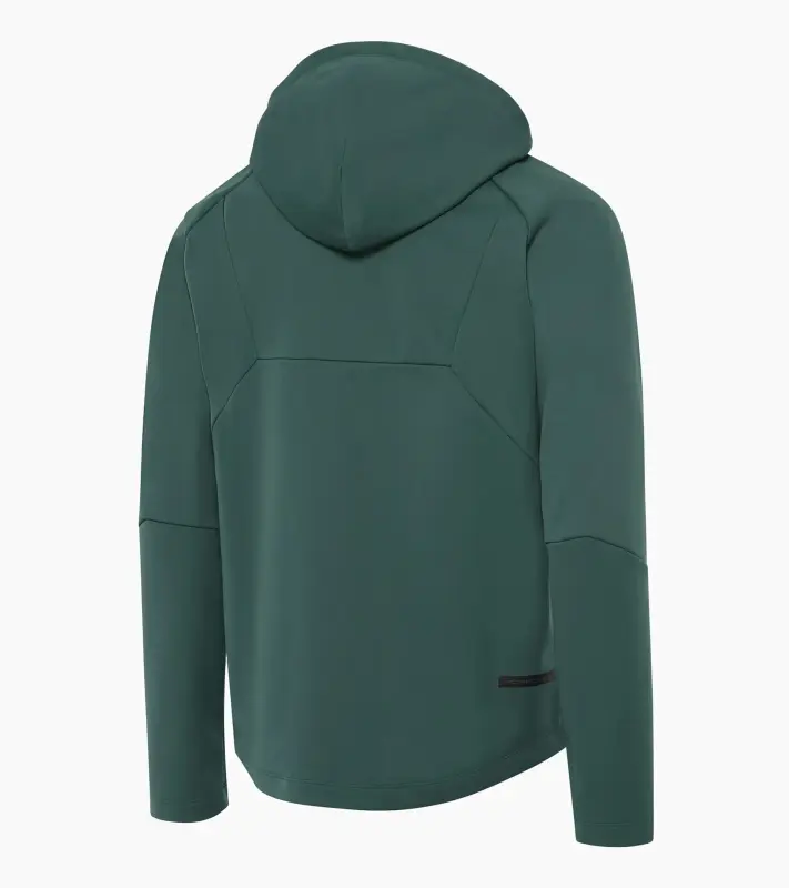 PORSCHE Hoodie Unisex Mikina cyklistická sportovní na zip tmavě zelená