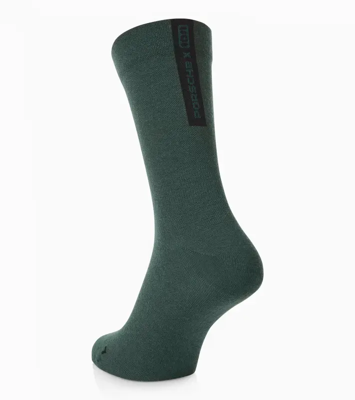 PORSCHE Sport Socks Unisex Ponožky sportovní cyklo volnočasové zesílené elastické tmavě zelená